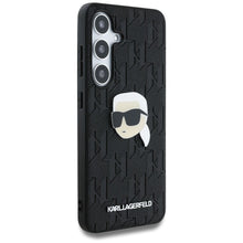 Заредете изображение във визуализатора на галерията – KARL LAGERFELD case for SAMSUNG S25 KLHCS25SPGKLKIPK (PU Monogram K. Head Pin) black
