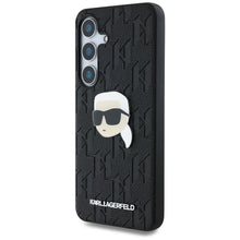 Заредете изображение във визуализатора на галерията – KARL LAGERFELD case for SAMSUNG S25 KLHCS25SPGKLKIPK (PU Monogram K. Head Pin) black
