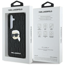 Заредете изображение във визуализатора на галерията – KARL LAGERFELD case for SAMSUNG S25 KLHCS25SPGKLKIPK (PU Monogram K. Head Pin) black
