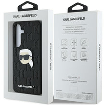 Заредете изображение във визуализатора на галерията – KARL LAGERFELD case for SAMSUNG S25 Plus KLHCS25MPGKLKIPK (PU Monogram K. Head Pin) black
