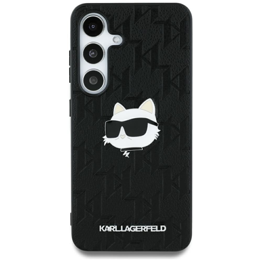 KARL LAGERFELD case for SAMSUNG S25 Ultra KLHCS25LPGKLCHPK (PU Monogram Choupette Head Pin) black