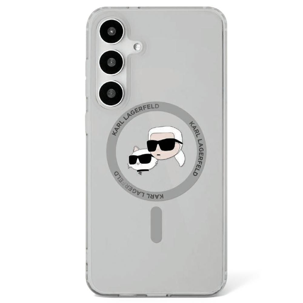 KARL LAGERFELD case for SAMSUNG S25 KLHMS25SHLSKCK (Magnetic IML Metal KC Heads) black