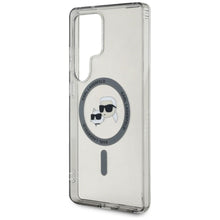 Заредете изображение във визуализатора на галерията – KARL LAGERFELD case for SAMSUNG S25 Ultra KLHMS25LHLSKCK (Magnetic IML Metal KC Heads) black
