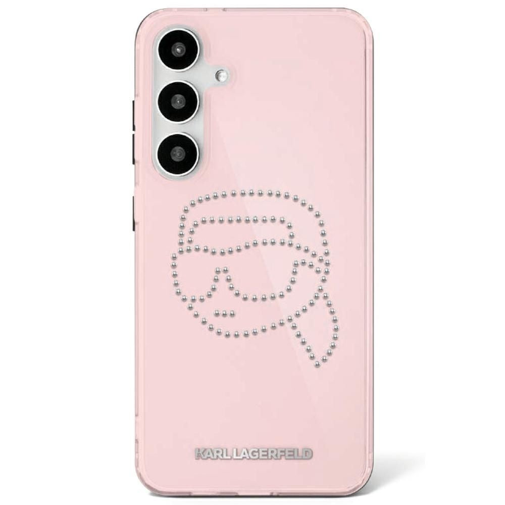 KARL LAGERFELD case for SAMSUNG S25 KLHCS25SHKHDCELP (IML Rhinestones K Head) pink