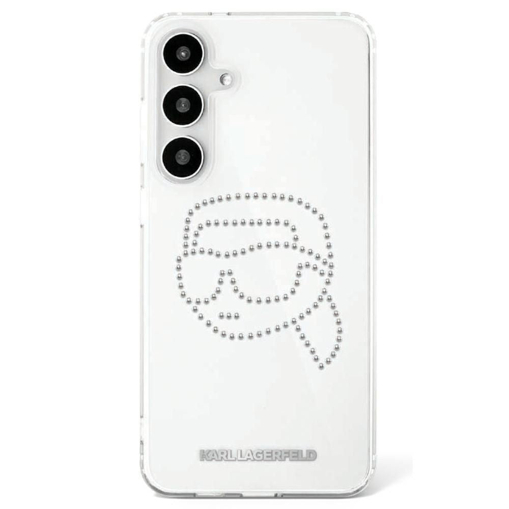 KARL LAGERFELD case for SAMSUNG S25 KLHCS25SHKHDCELT (IML Rhinestones K Head) transparent