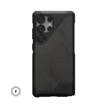 Заредете изображение във визуализатора на галерията – UAG Urban Armor Gear case METROPOLIS LT MAGNET with built-in magnet for SAMSUNG S25 Ultra 5G topography black
