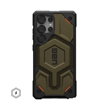 Заредете изображение във визуализатора на галерията – UAG Urban Armor Gear case MONARCH PRO with built-in magnet for SAMSUNG S25 Ultra 5G kevlar element green
