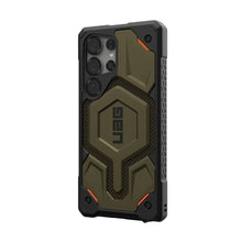 Заредете изображение във визуализатора на галерията – UAG Urban Armor Gear case MONARCH PRO with built-in magnet for SAMSUNG S25 Ultra 5G kevlar element green
