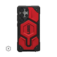 Заредете изображение във визуализатора на галерията – UAG Urban Armor Gear case MONARCH PRO with built-in magnet for SAMSUNG S25 Ultra 5G crimson
