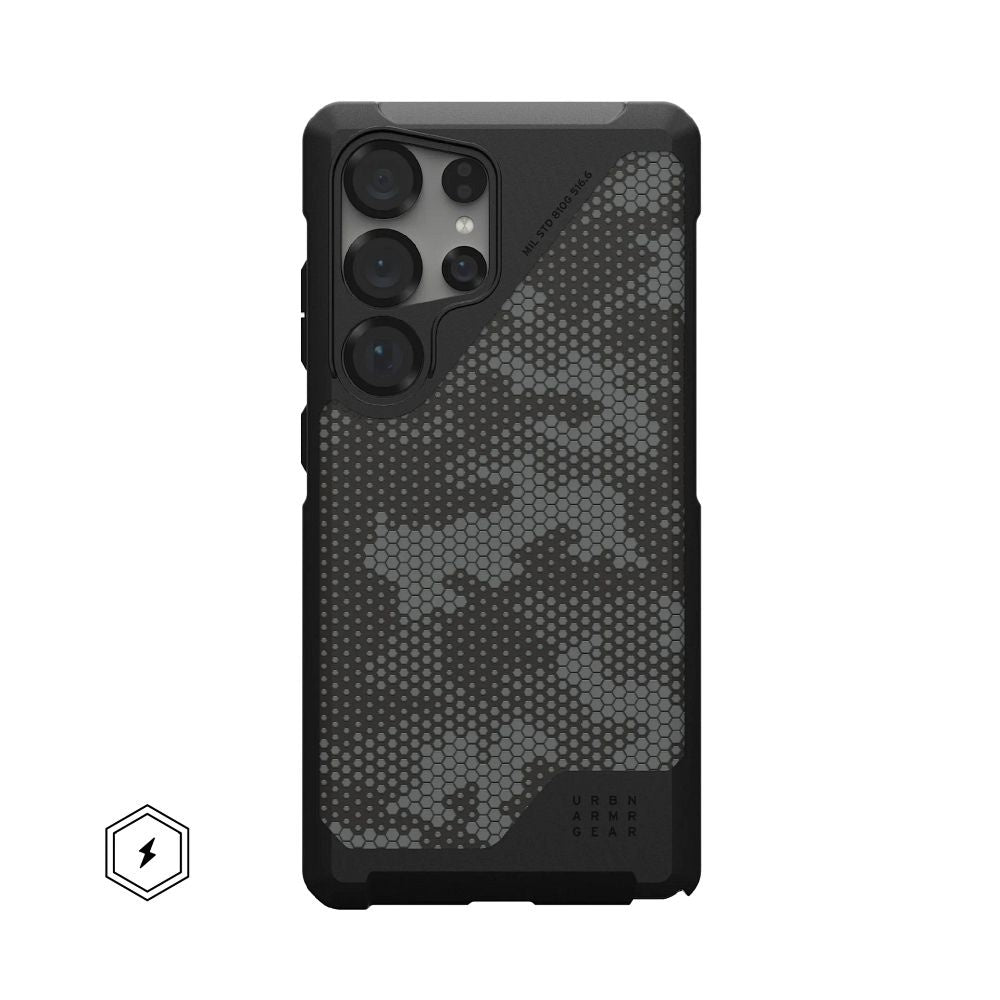 UAG Urban Armor Gear case METROPOLIS LT MAGNET with built-in magnet for SAMSUNG S25 Ultra 5G micro hex camo graphite