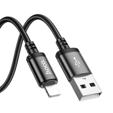 Заредете изображение във визуализатора на галерията – Кабел Hoco USB A to Lightning 2,4A X89 2 m черен
