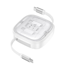 Заредете изображение във визуализатора на галерията – Кабел Hoco All-in-one retractable charging data cable set PD 3A 60W U140 0,95 m бял
