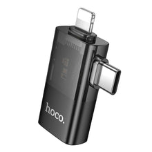 Заредете изображение във визуализатора на галерията – HOCO adapter OTG 2in1 Lightning (male) / Type C (male) to USB A (female) UA36E black
