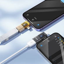 Заредете изображение във визуализатора на галерията – HOCO adapter OTG 2in1 Lightning (male) / Type C (male) to USB A (female) UA36E gold
