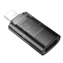 Заредете изображение във визуализатора на галерията – HOCO adapter OTG Lightning (male) to Type C (female) UA36A transparent black
