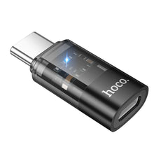 Заредете изображение във визуализатора на галерията – HOCO adapter Type C (male) to Lightning (female) UA36D transparent black
