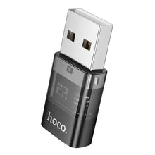 Заредете изображение във визуализатора на галерията – HOCO adapter USB A (male) to Typ C (female) UA36C transparent black
