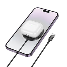 Заредете изображение във визуализатора на галерията – HOCO wireless charger compatible with MagSafe with digital display 2A 15W CW61 black
