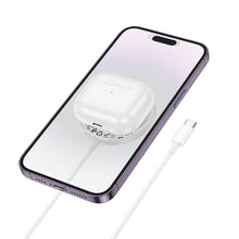 Заредете изображение във визуализатора на галерията – HOCO wireless charger compatible with MagSafe with digital display 2A 15W CW61 white
