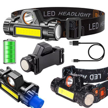 Заредете изображение във визуализатора на галерията – Head flashlight LED 4in1 with magnet and batter RC-K-1228 black
