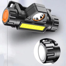 Заредете изображение във визуализатора на галерията – Head flashlight LED 4in1 with magnet and batter RC-K-1228 black
