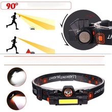 Заредете изображение във визуализатора на галерията – Head flashlight LED 4in1 with magnet and batter RC-K-1228 black
