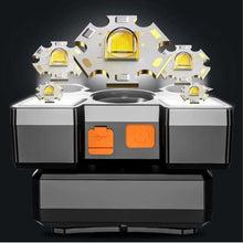 Заредете изображение във визуализатора на галерията – Head flashlight LED rechargeable 9 x LED strong RC-K-1227 black
