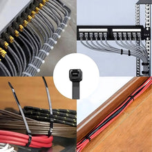 Заредете изображение във визуализатора на галерията – Cable ties 4,8 x 200 mm 100 pieces RC-K-1296 black
