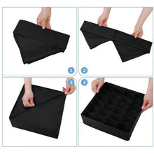 Заредете изображение във визуализатора на галерията – Underwear socks drawer organizer 24 compartments RC-K-1087 black
