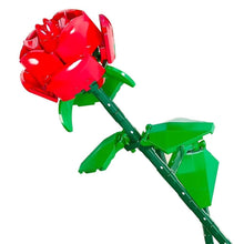 Заредете изображение във визуализатора на галерията – Construction blocks pattern Red rose 59 pieces RC-K-1189
