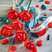 Заредете изображение във визуализатора на галерията – Construction blocks pattern Red rose 59 pieces RC-K-1189
