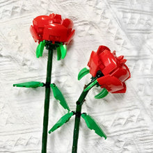 Заредете изображение във визуализатора на галерията – Construction blocks pattern Red rose 59 pieces RC-K-1189
