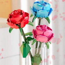 Заредете изображение във визуализатора на галерията – Construction blocks pattern Red rose 59 pieces RC-K-1189
