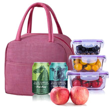 Заредете изображение във визуализатора на галерията – Lunch box thermal insulating bag RC-K-1079 pink
