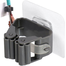 Заредете изображение във визуализатора на галерията – Wall-mounted broom mop holder self-adhesive RC-K-1152 gray
