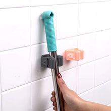 Заредете изображение във визуализатора на галерията – Wall-mounted broom mop holder self-adhesive RC-K-1152 gray
