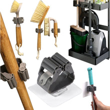 Заредете изображение във визуализатора на галерията – Wall-mounted broom mop holder self-adhesive RC-K-1152 gray

