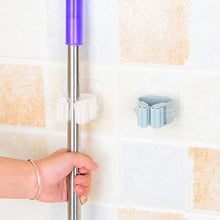 Заредете изображение във визуализатора на галерията – Wall-mounted broom mop holder self-adhesive RC-K-1153 white
