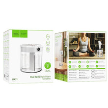 Заредете изображение във визуализатора на галерията – HOCO aromatherapy humidifier with digital display HX31 white
