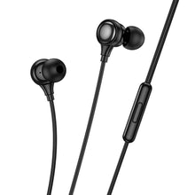 Заредете изображение във визуализатора на галерията – HOCO wire earphones Jack 3,5 mm with microphone M116 black
