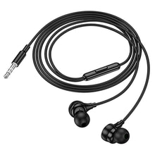 Заредете изображение във визуализатора на галерията – HOCO wire earphones Jack 3,5 mm with microphone M116 black
