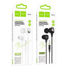 Заредете изображение във визуализатора на галерията – HOCO wire earphones Jack 3,5 mm with microphone M116 black
