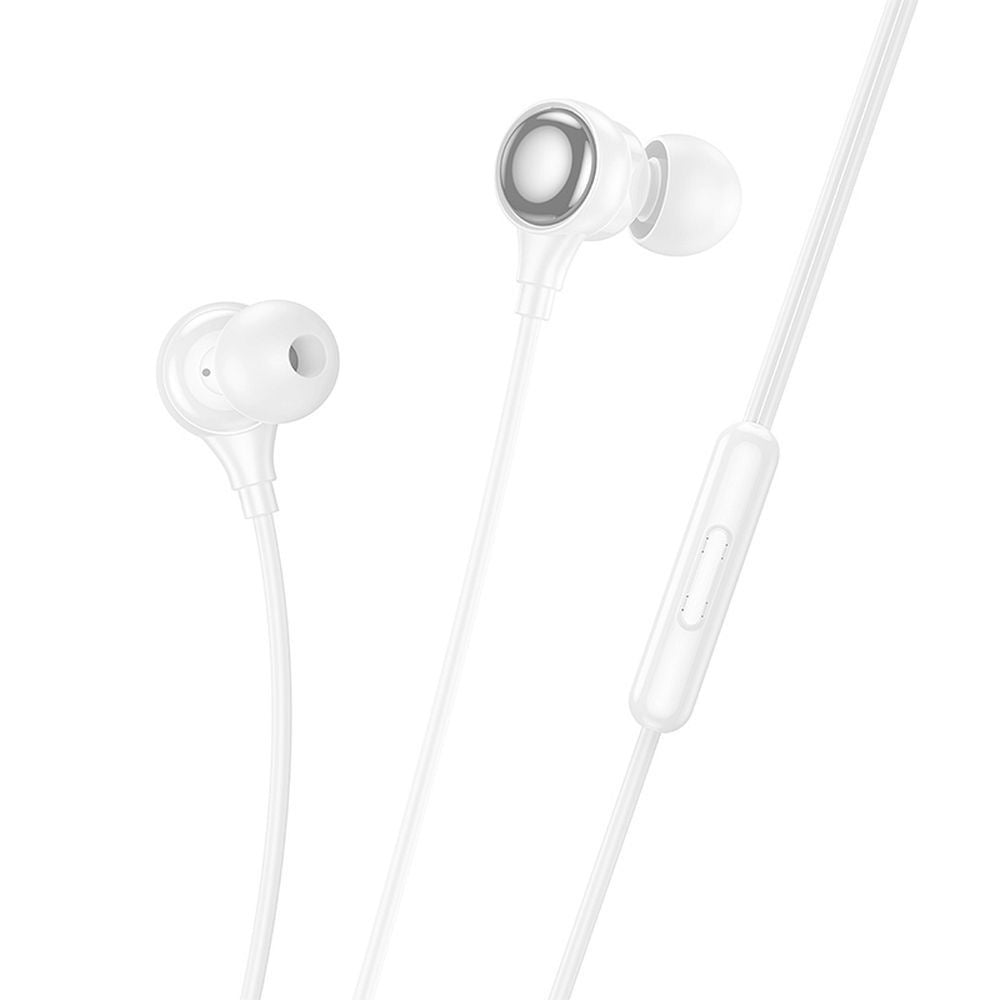HOCO wire earphones Jack 3,5 mm with microphone M116 white