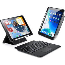 Заредете изображение във визуализатора на галерията – Dux Ducis DK Series Bluetooth Keyboard Case for Apple iPad 7/8/9 10.2''/iPad Air 3/iPad Pro 10.5'' (2017) - Black
