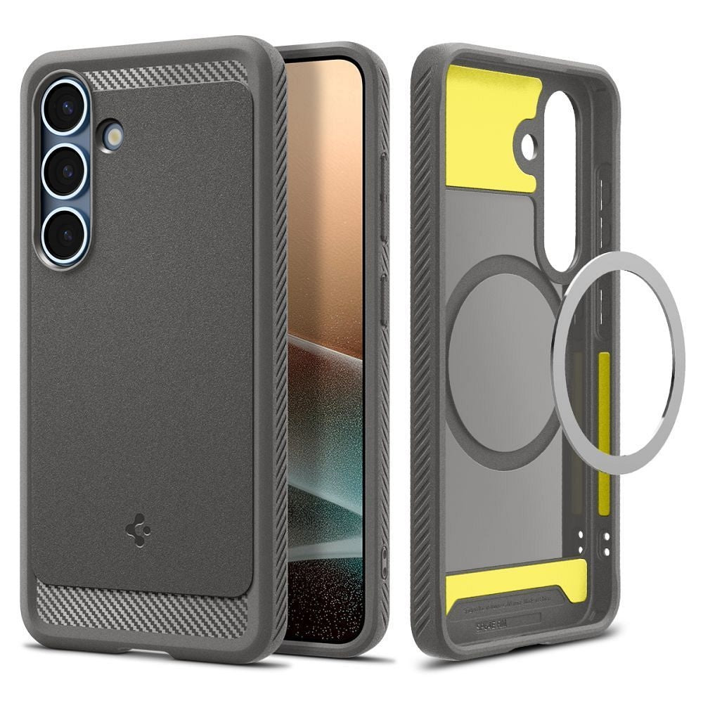 SPIGEN RUGGED ARMOR калъф за MAG compatible with MagSafe for SAMSUNG S25 marble сив