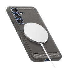 Заредете изображение във визуализатора на галерията – SPIGEN RUGGED ARMOR калъф за MAG compatible with MagSafe for SAMSUNG S25 marble сив
