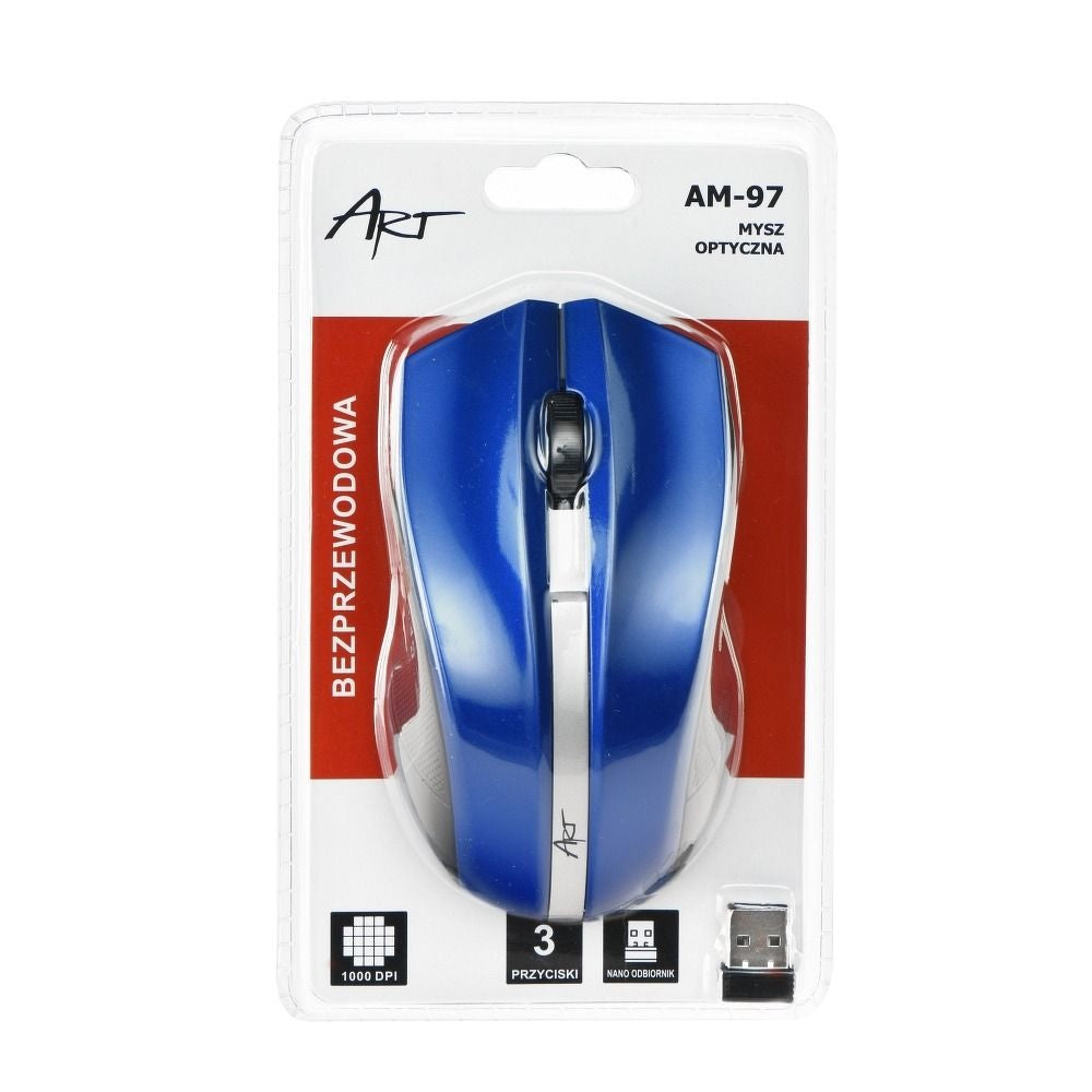 ART безжична компютърна мишка 2,4G 1000 dpi AM-97 син
