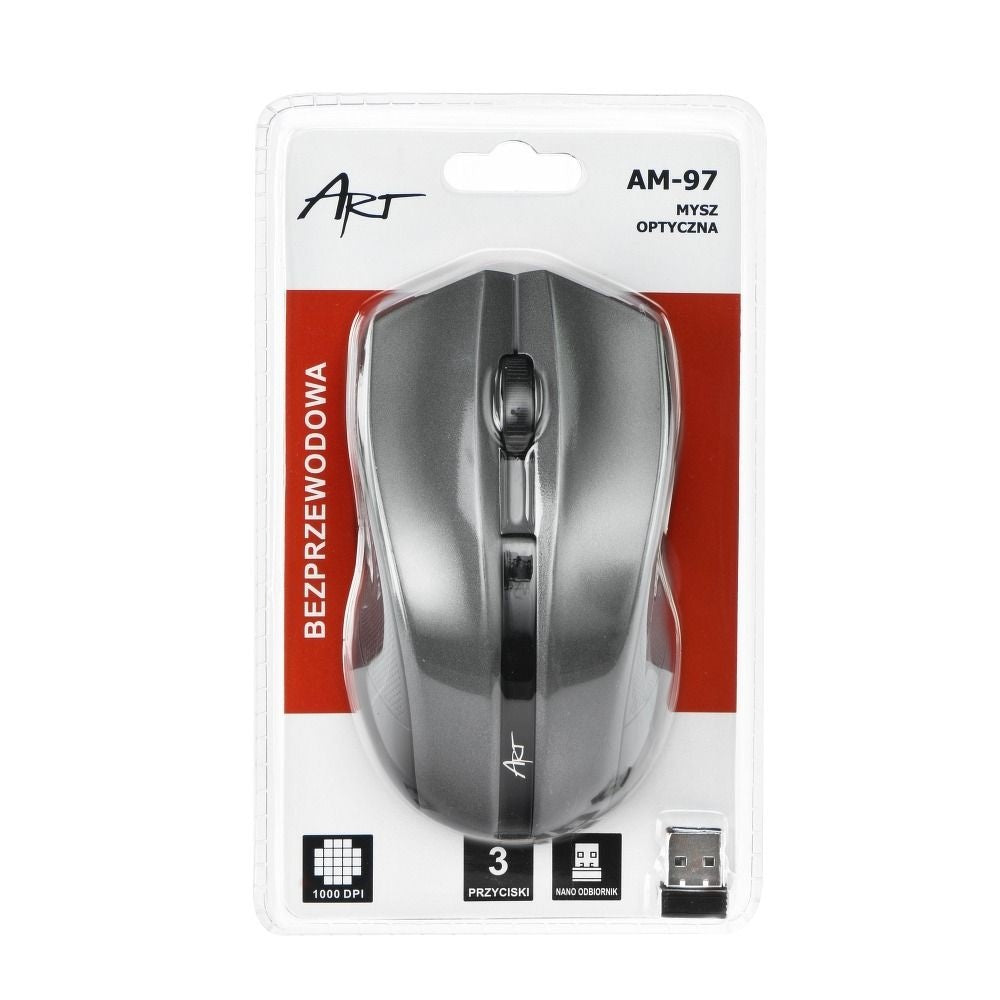 ART безжична компютърна мишка 2,4G 1000 dpi AM-97 сребрист