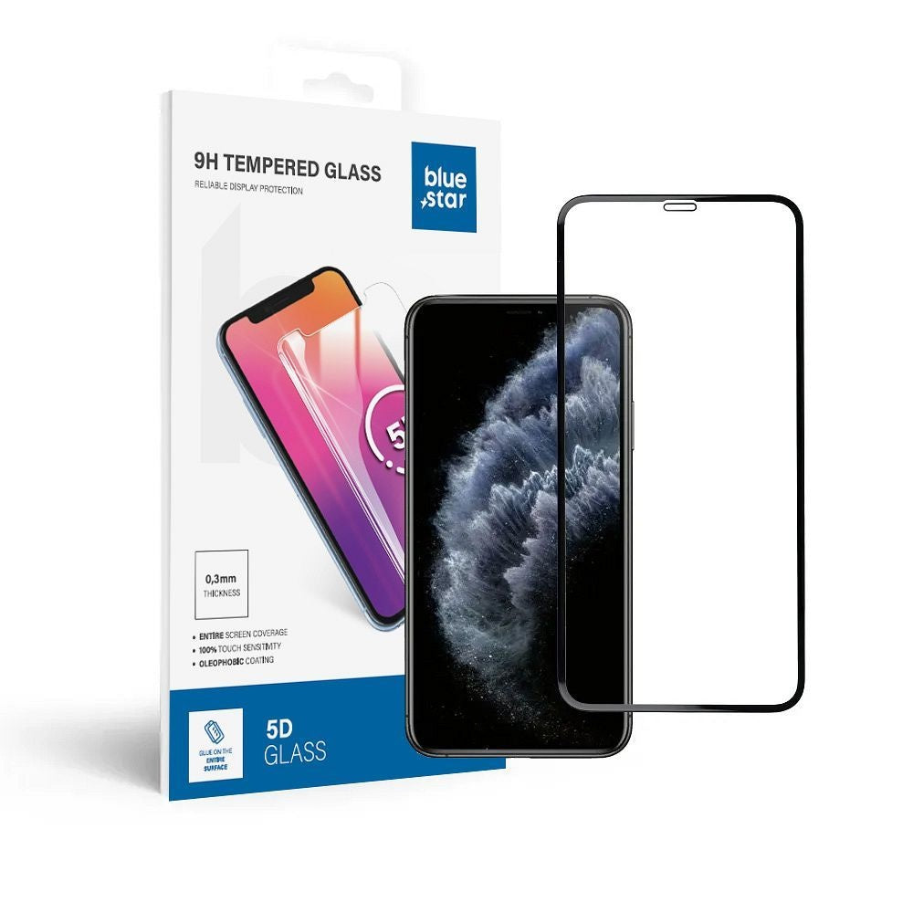 Стъклен протектор Blue Star за - APP IPHONE Xs Max/11 Pro Max 5D Full Cover черен