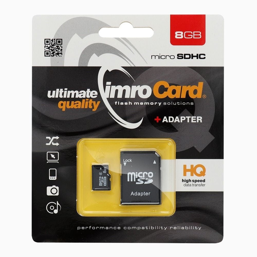 IMRO карта памет microSD 8GB с адаптер SD